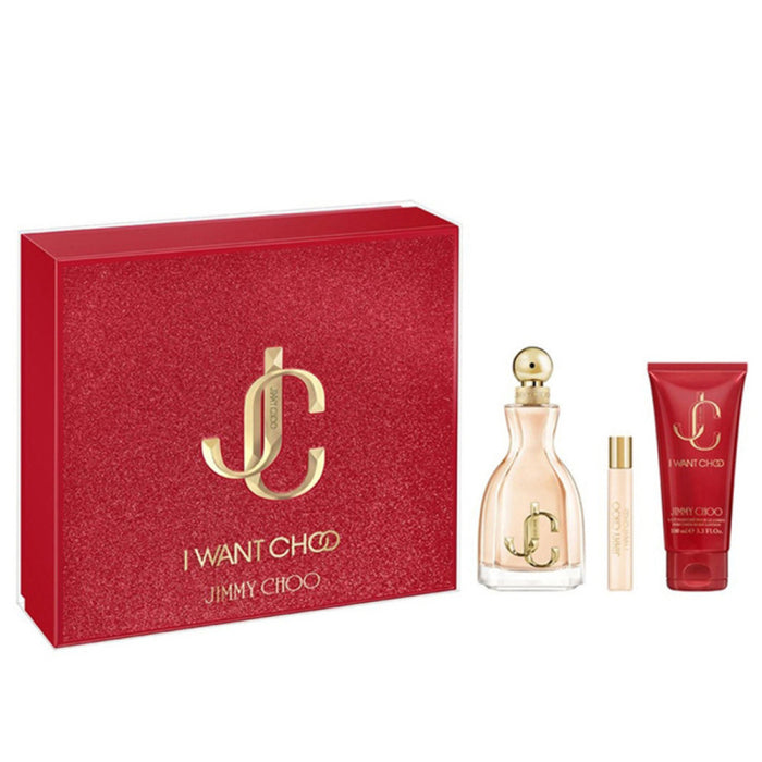 JIMMY CHOO I WANT CHOO SET 100ML EDP+7.5ML+100BL W