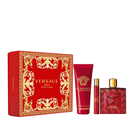 VERSACE Eros Flame set 100 ml EDP + 10 ml EDP + 150 ml shower gel