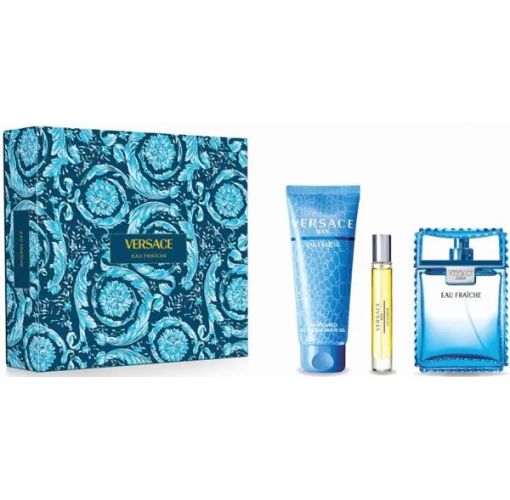 VERSACE FRAICHE SET 100ML EDT+10ML EDT+100SG M