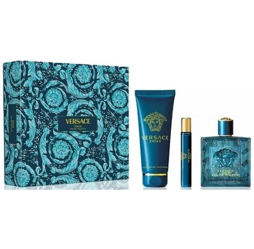 Versace Set Eros M edt 100ml + edt 10ml + 150ml SG