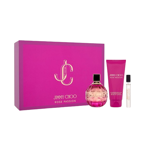 JIMMY CHOO ROSE PASSION SET 100ML EDP+7.5+100BL W