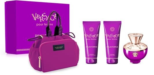 VERSACE DYLAN PURPLE SET 100ML EDP+100BL+100SG+BAG W