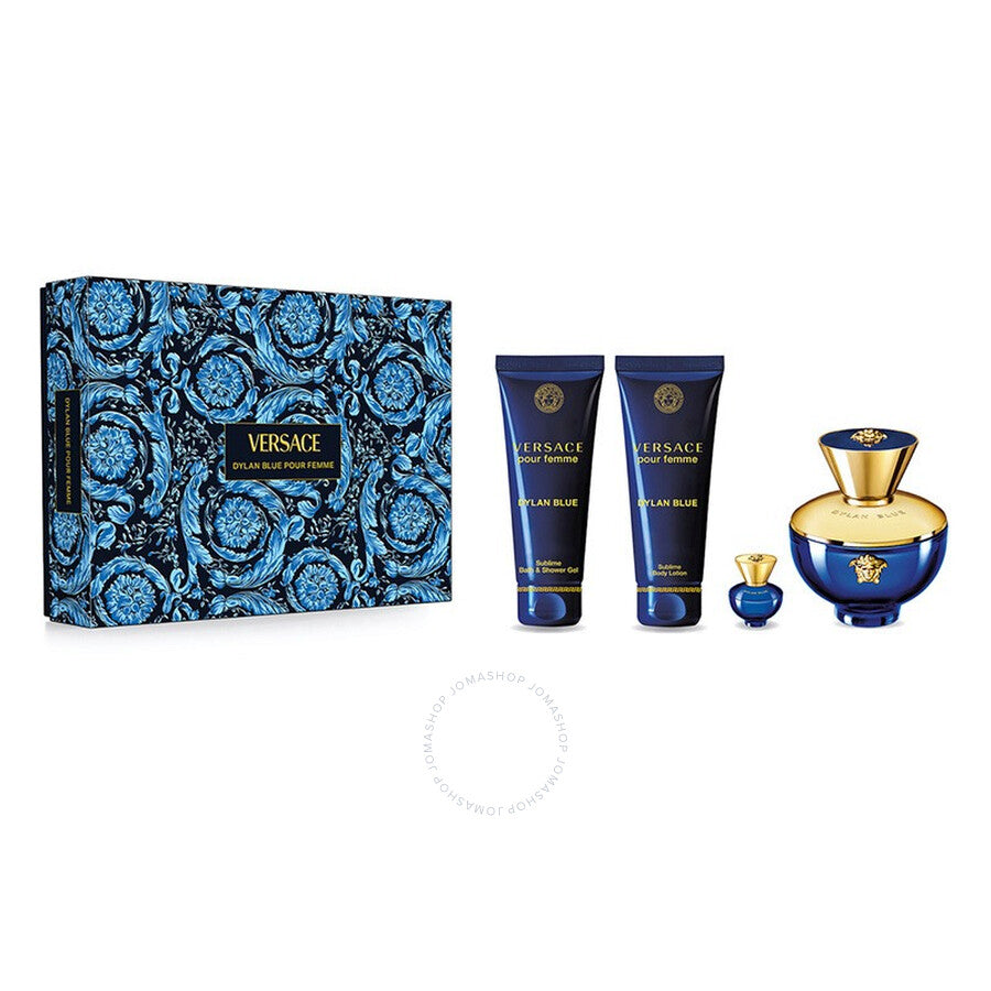 VERSACE DYLAN BLUE SET 100ML EDP+5ML+100SG+100BL W